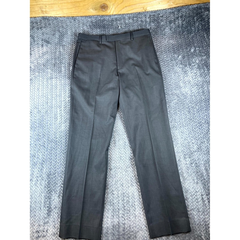 Claiborne Dress Pants Mens 32x32 Gray High Rise Straight Formal Business Office